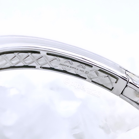 NWT Judith Ripka Cassandre Hinged Sterling Silver Cuff with Amethyst Gemstones - Picture 9 of 16